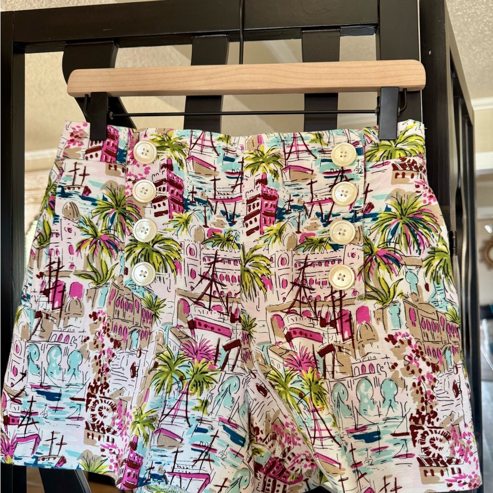 J Crew Sailor Linen Blend Casablanca Retro Shorts